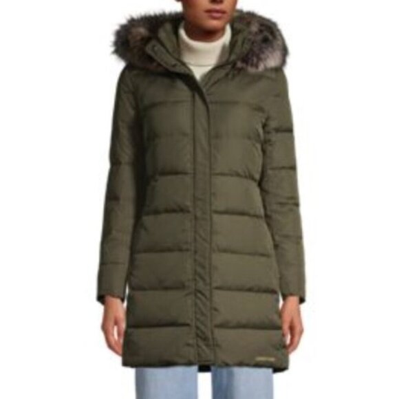 Lands' End Jackets & Blazers - NWT Lands' End Women's 600 Down Winter Long Coat w Hood Forest Moss XS Petite